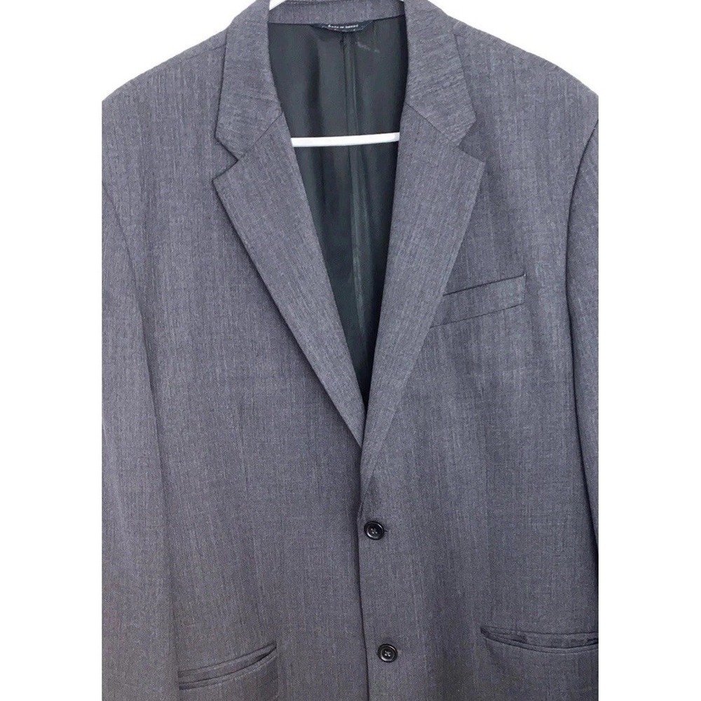 Banana Republic Blazer Mens 46L Charcoal Gray Wool Sport Coat Preppy Office